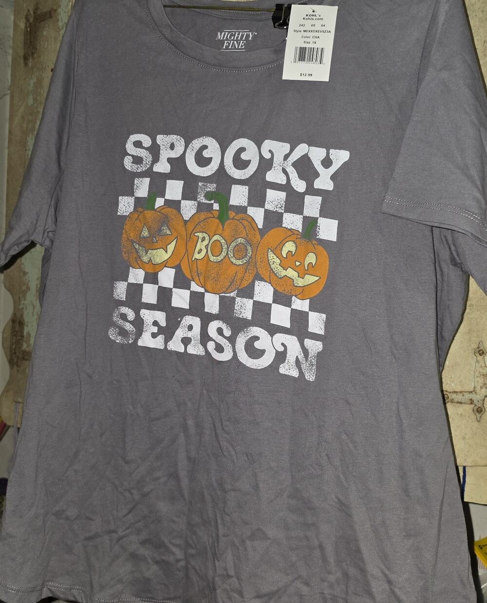Mighty Fine 1X Tshirt Spooky Season NWT